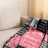 Gifts for Granddaughter Blanket - My Granddaughter is pretty Awesome - From Grandparents, Birthday, Christmas, Graduation, Inspirational Motivational