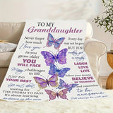 Blanket for Granddaughter Gifts - To My Granddaughter Never Forget How Much I Love You,” From Grandparents, Birthday, Graduation, Everyday Encouragement, Inspirational