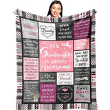 Gifts for Granddaughter Blanket - My Granddaughter is pretty Awesome - From Grandparents, Birthday, Christmas, Graduation, Inspirational Motivational