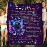 Gifts for Mom Blanket - To my Mom I love you, Mom,” From Daughter, Birthday, Christmas, Everyday Encouragement, Inspirational