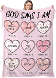 Blanket for Son Gifts, “Every Day God thinks of you, Every hour God looks after you, Every Minute God cares for you, Because every second He loves you”, From Mom Dad, Birthday, Christmas, Graduation, Everyday Encouragement, Inspirational