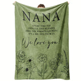 Blanket for Nana Gifts, “Every time you snuggle this blanket, feel the warmth knowing it’s a big hug from us. We love you!”, From Family, Birthday, Christmas, Everyday Encouragement, Inspirational
