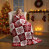 Christmas Blanket Gifts for Son, “Let It Snow”, From Parents, Holiday Birthday Everyday Encouragement, Inspirational Theme
