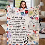 Gifts for Son Blanket, “Te quiero, Mamá”, From Mom, Birthday, Graduation, Christmas, Inspirational Motivational